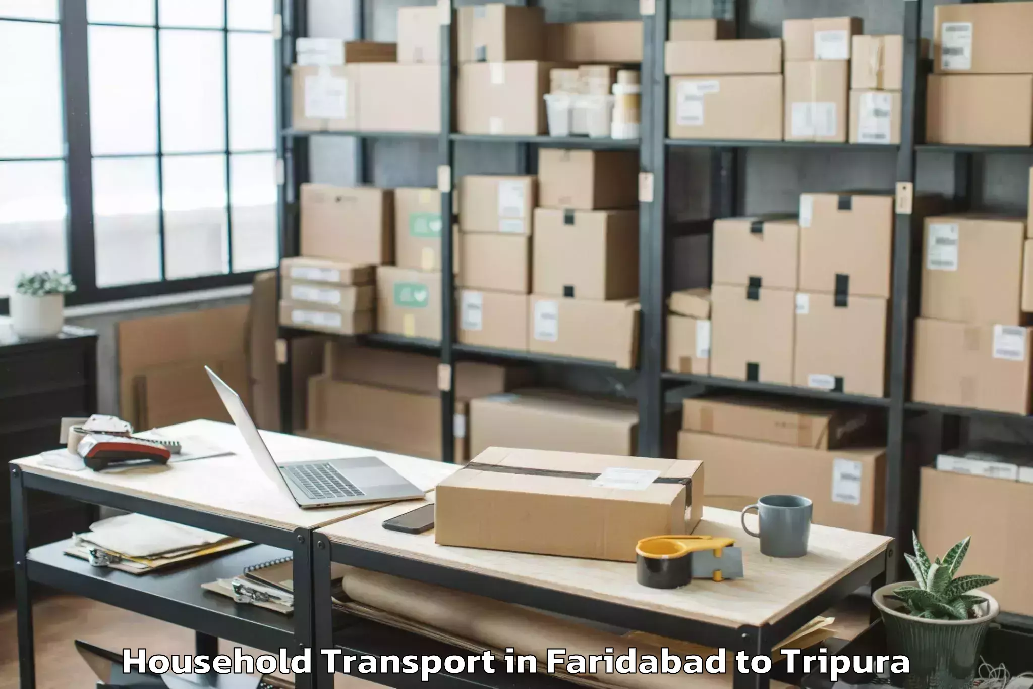 Reliable Faridabad to Jirania Household Transport